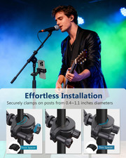 Mic Stand Phone Holder, Phone Holder Mount for Microphone Stand, Music Stand,...