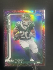 Topps 2025 Chrome Pigskin Parallel Breece Hall #238 Jets Football Card
