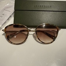 New Longchamp LO170S 717 Gold  Aqua Caramel Havana Sunglasses with Brown Lenses