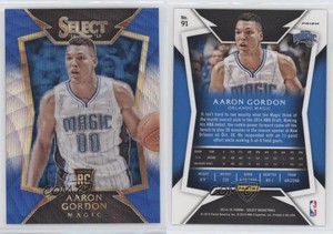 2014-15 Panini Select Concourse Blue & Silver Prizm Aaron Gordon #91 Rookie RC