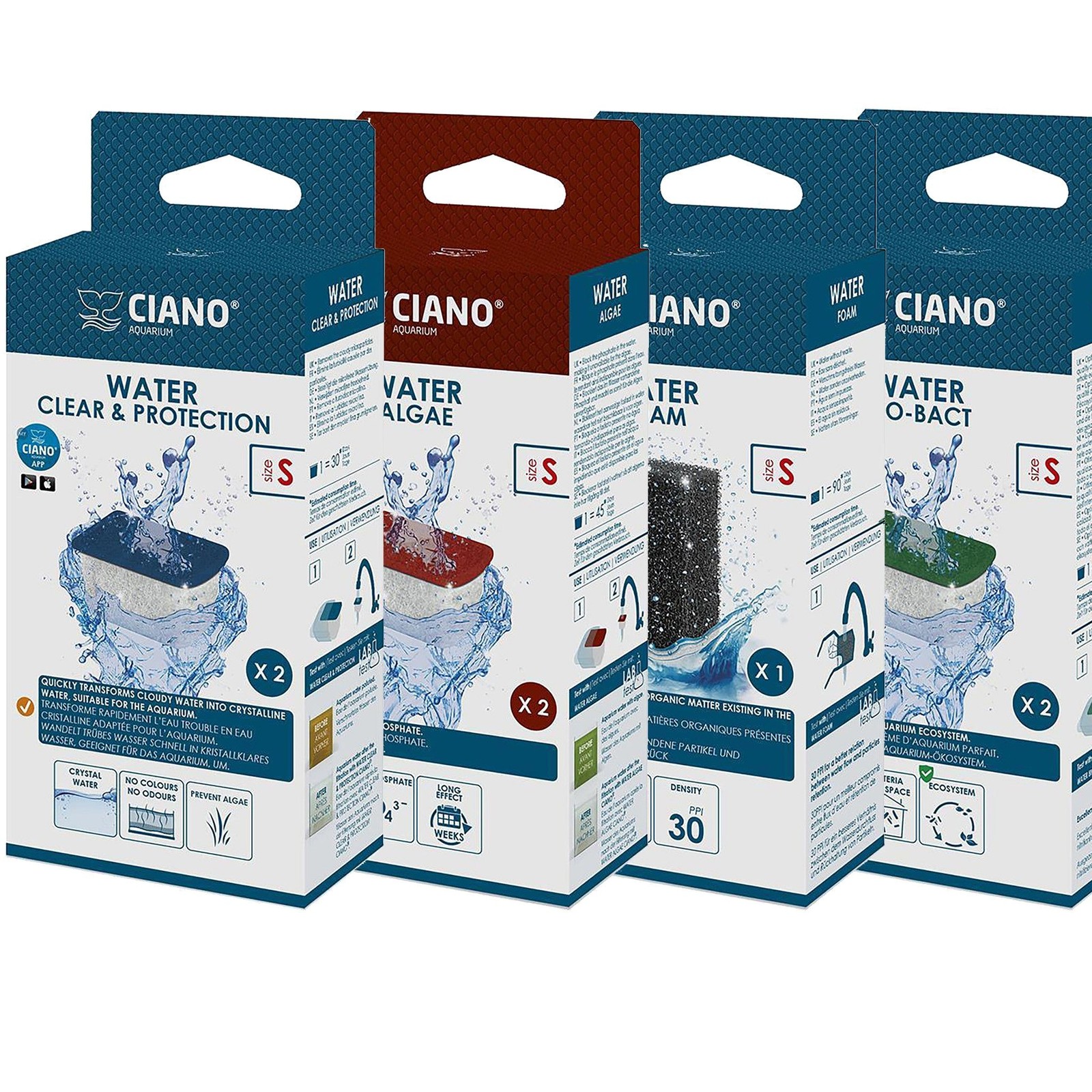 Ciano Unisex Blue Water Clear & Protection Cartridge Aquarium Filter Media In | Size: Small - Image 4