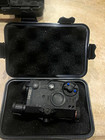 Black peq15 red laser flashlight and ir laser