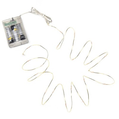 Konstsmide Weihnachtsbeleuchtung  Micro LED Lichterkette messingfarben Draht