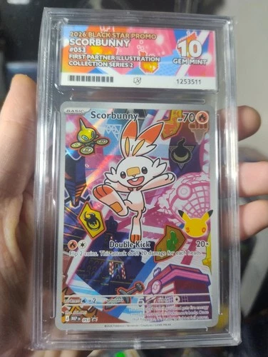 Pokémon TCG Scorbunny #053 First Partner Illustration Collection ACE 10 GEM MT