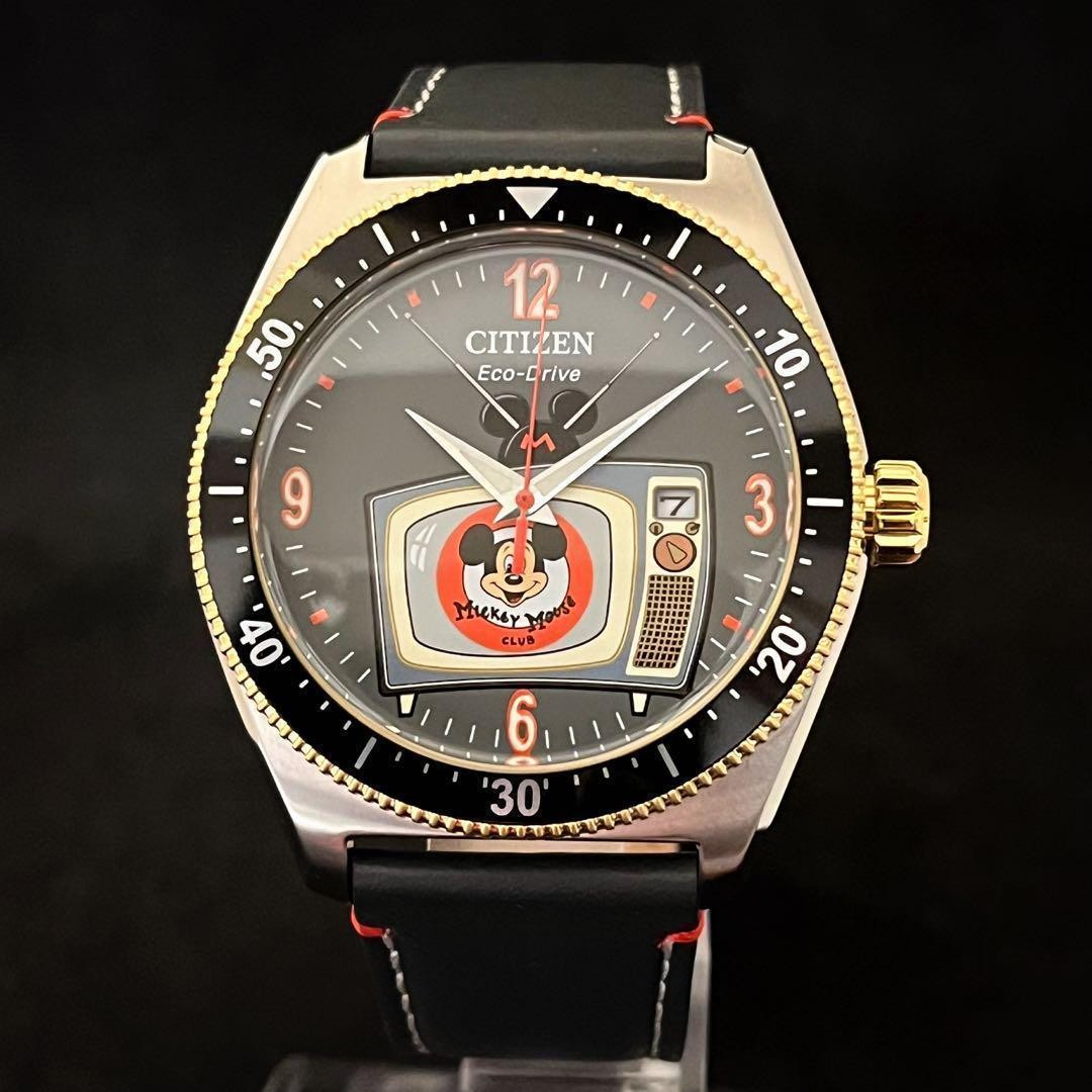CITIZEN Disney Mickey Eco-Drive Unisex Watch Gray 42mm 100M Pin Box Refurb image 5