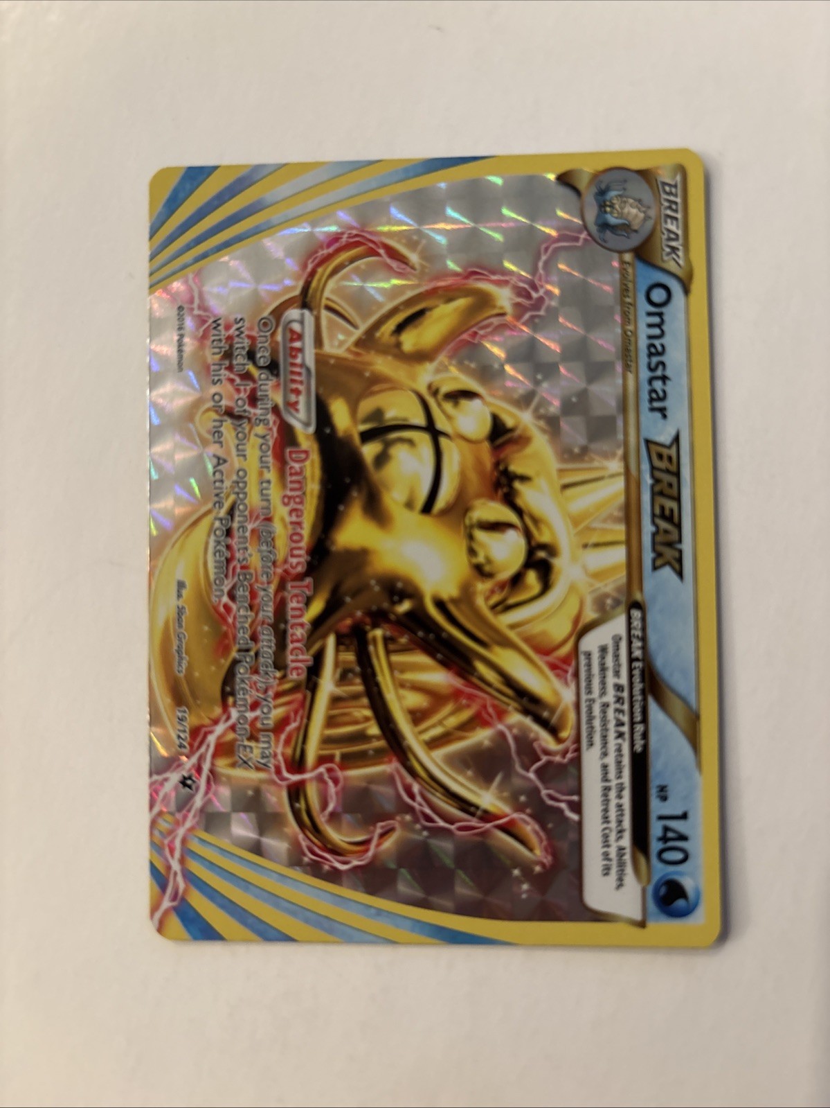 ** Omastar Break 19/124 XY Fates Collide NM Pokemon