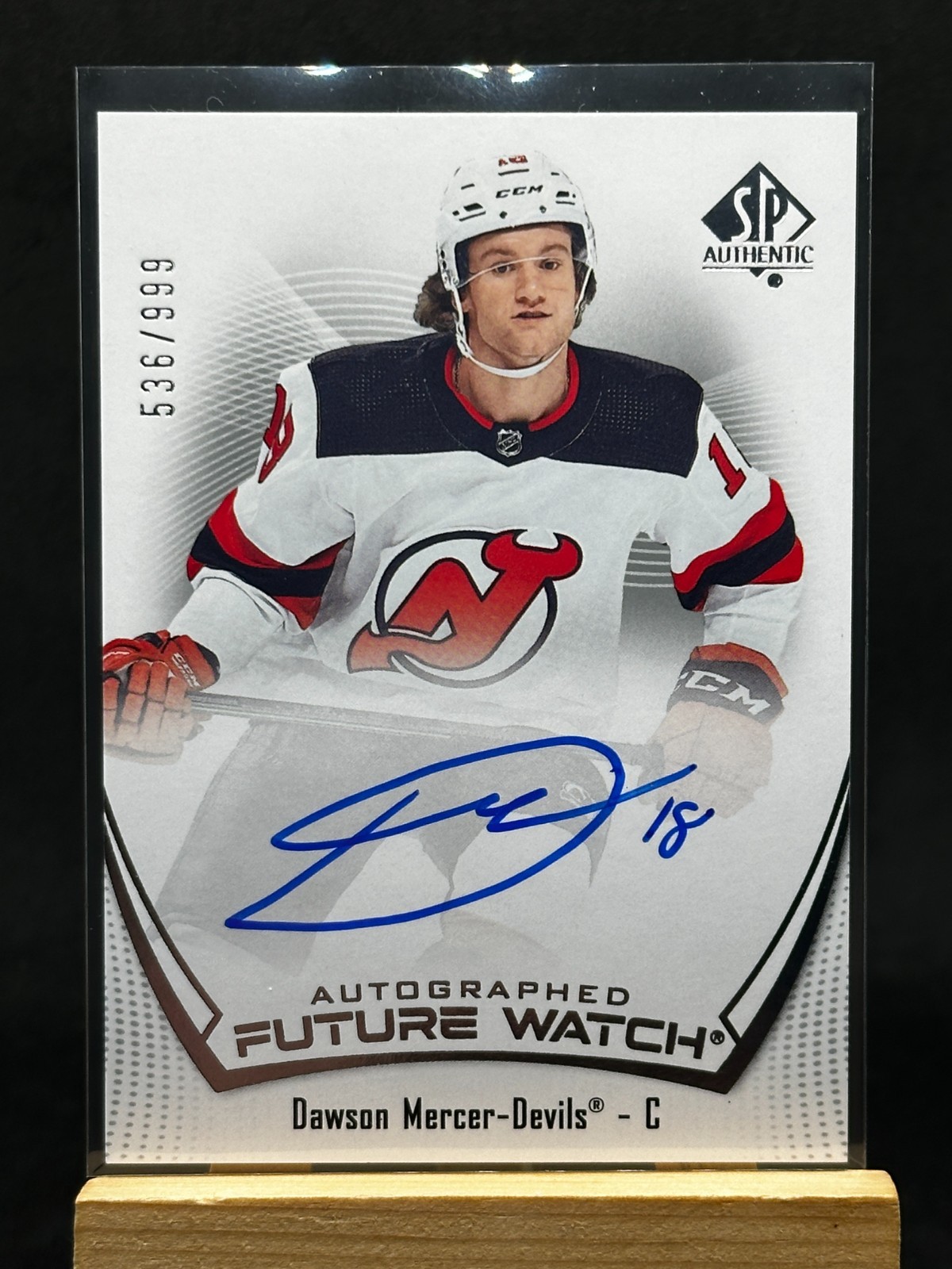 Dawson Mercer 2021-22 Upper Deck SP Authentic Future Watch Auto #176 /999