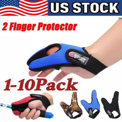 #ad 100 X Fishing Gloves Surf Casting Finger Stall Protector Anti Slip Saltwater Lot $118.29