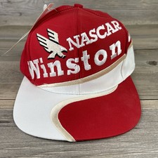 Vintage NASCAR Hat Cap Snapback Winston Cup Swirl 90s Racing Chase Red Grunge