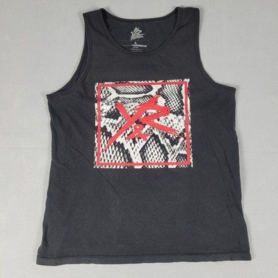 Young & Reckless Tank Top Shirt Men's Large Black Snake Graphic Y2K Made in USA