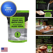 Aromasong 5 Lbs Raw Dead Sea Salt Organic Alo...