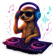 Funny Meerkat Car Sticker 9x9cm - Funny Animal Sticker for Car