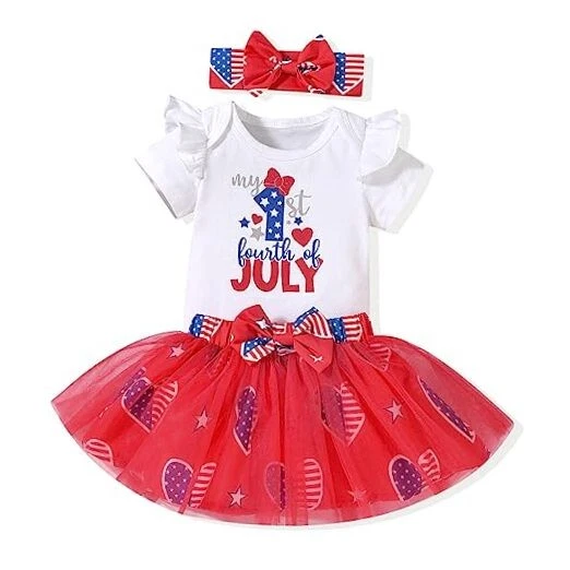 Infant Baby Girls Holiday Skirt Outfit Newborn American