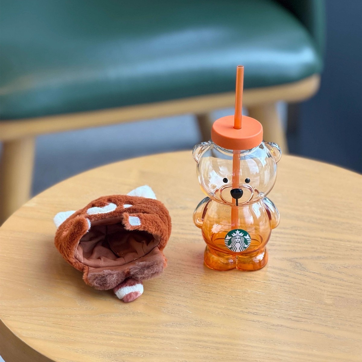 15oz NEW 2025 China Starbucks Dessert Story Bear Shaped Glass