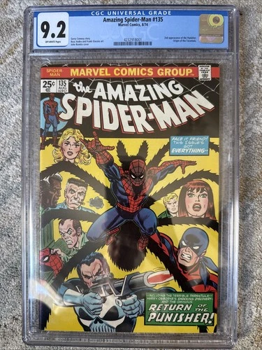 Amazing Spider-Man #135 CGC 9.2  2nd appearance of the Punisher. Tarantula