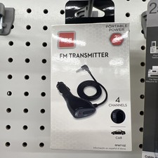 RCA RFMT10Z 3.5mm Input FM Transmitter Cigarette Lighter Adapter for Portable
