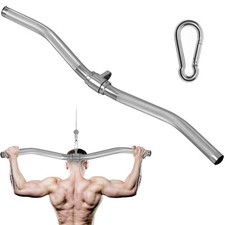 Cable Machine Attachment, lat pull down bar, Lightweigh Aluminum Tricep Strai...