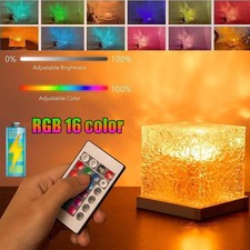 Ocean Wave Projector Lamp Aurora Rechargeable 16 Colors LED Night Light Bedroom