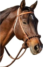 Professional's Choice Loping Hackamore - Soft Noseband, Leather Headstall