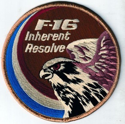 RNLAF Dutch Air Force Inherent Resolve F-16 Fighting Falcon swirl OIR patch