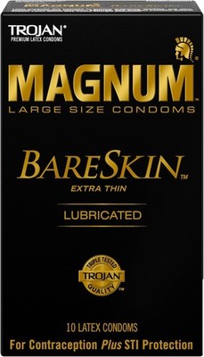 Thinnest Magnum Bareskin Condoms Pack of 10 - For Enhanced Sensitivity & Safety