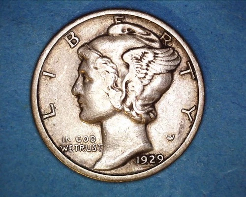 1929 Mercury Head Silver Dime  VF+ **1117-5