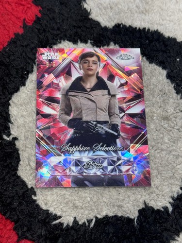 2025 Topps Star Wars Chrome Sapphire Selections Qi'ra SS-9 Trading Card 5/5