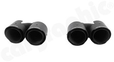 CARGRAPHIC Sport Endrohre 4x89mm für 991.1 Carrera 3,4l Sicht-Carbon mit Logo