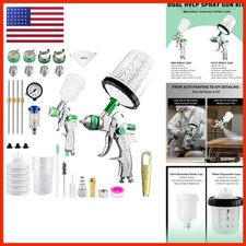 Rrj Hvlp Air Spray Gun Kit 2pcs 0.50.81.41.7mm Nozzle