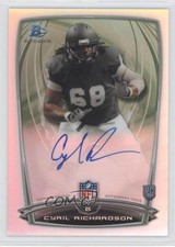 2014 Bowman Rookie Chrome Refractor Auto Cyril Richardson #54 Auto 0b2