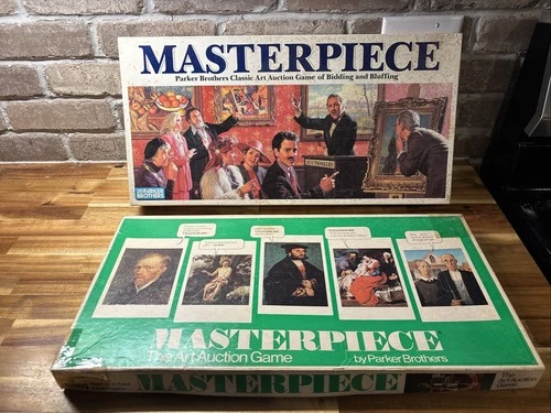 Vintage Masterpiece Art Auction Board Game 1987 & 1976 Versions Parker Brothers