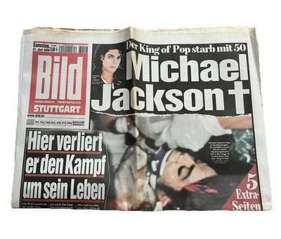 MICHAEL JACKSON - Bild Zeitung  - 27. Juni 2009 - Poster 5 Seiten Spezial
