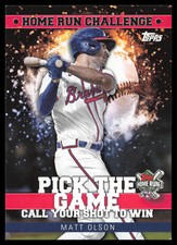 2022 Topps #HRC-17 Matt Olson Atlanta Braves Home Run Challenge Code Cards