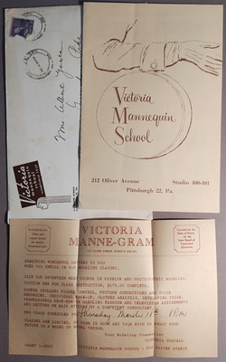 1954 Victoria Mannequin School Pittsburgh Fashion Model Modeling Brochure + B1-5