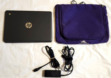 HP Chromebook 11-v020wm 11.6" 16GB eMMC/ 4 GB RAM pre-owned-w/laptop bag