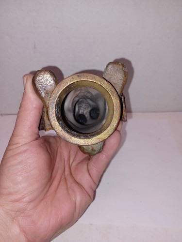 Original Rare Antique Vtg Cast Iron 8” Cute Bunny Rabbit Rubber Toy Mold Easter - Picture 5 of 6