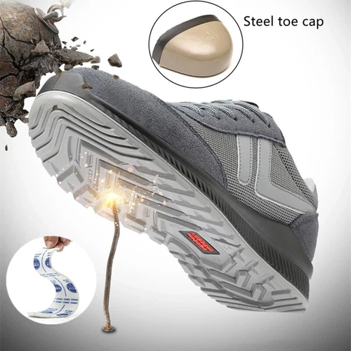 Mens Safety Work Shoes Steel Toe Outdoor Hiking Footwear 6KV Insulation Sneakers - Picture 6 of 21