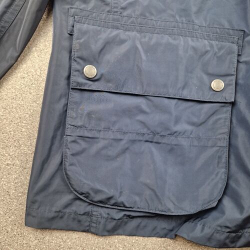 Barbour Jacke Herren Extra Large Blau Weir Utility Field Overcoat Biker Mod - Bild 9 von 12