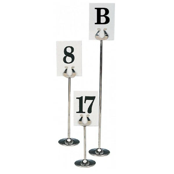 CHEF-HUB 10 X STAINLESS STEEL WEDDING TABLE NUMBER NAME STANDS VARIOUS SIZES EVENT