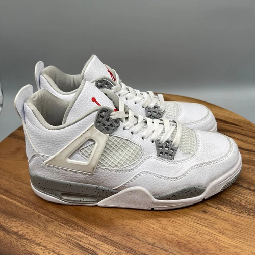 Nike Air Jordan 4 Retro Mid Shoes Mens 7 White Oreo Basketball Comfort Sneakers