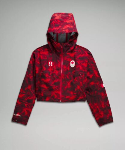 Lululemon Team Canada 22 Cropped Jacket *COC Logo Nylon Size 8