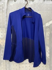 Champion Womens Blue Duo Dry Long Sleeve Activewear Full Zip Jacket Size L