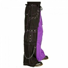 Gothic Bondage Men Alternative Punk Rock Transformer Trouser Purple Baggy Pant