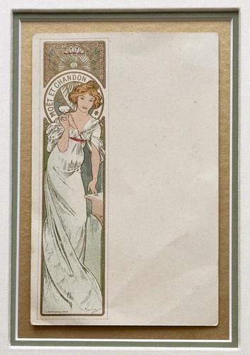 Alphonse Mucha lithograph Moet and Chandon Postcard - Picture 4 of 8
