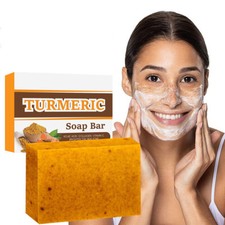 Lemon Turmeric Kojic Acid Soap Bar, Turmeric Face and Body Soap