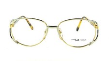 Club LA 6004 Large Oval Vintage Fancy Retro Gold Black 58 mm Eyeglasses France