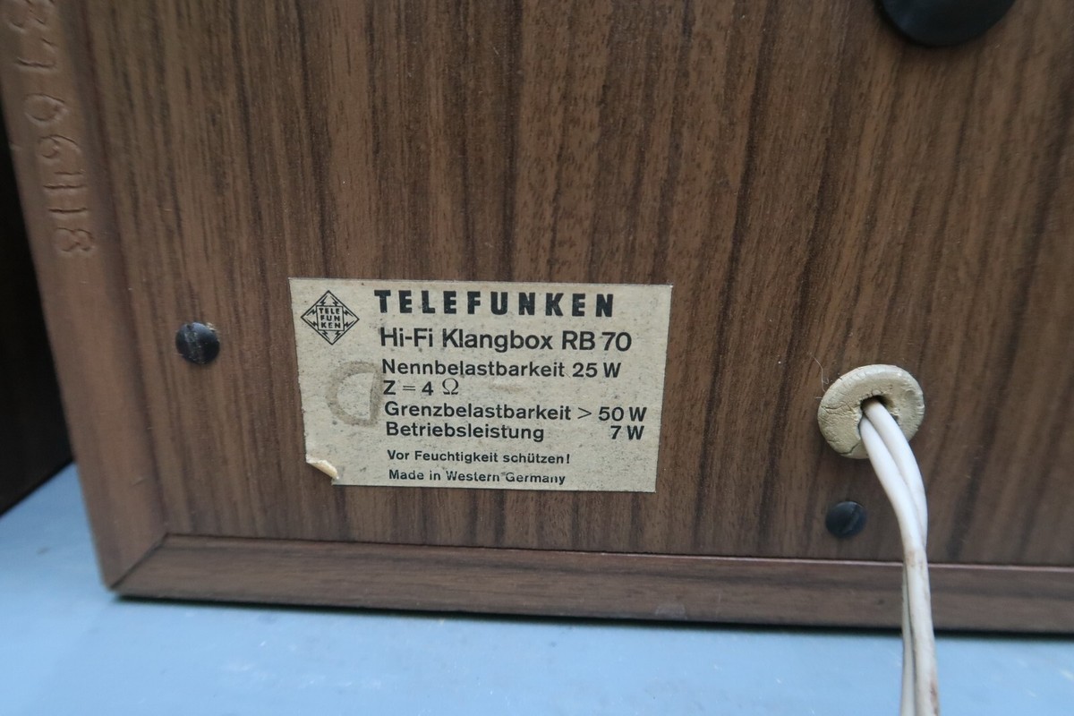 Telefunken RB70 Klangbox Rare Hi-Fi Vintage Speakers Pair | eBay Telefunken RB70 Klangbox Rare Hi-Fi Vintage Speakers Pair | eBay