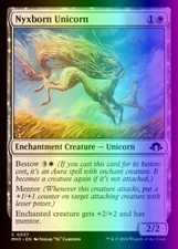 MTG Magic the Gathering Nyxborn Unicorn (37/703) Modern Horizons 3 LP FOIL