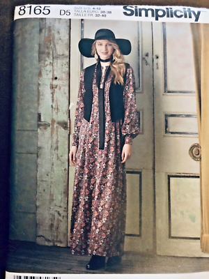 Simplicity Misses' Maxi Dress with Lined Vest AND Tie-4-6-8-10-12 Simplicity Misses' Maxi Dress with Lined Vest AND Tie-4-6-8-10-12
