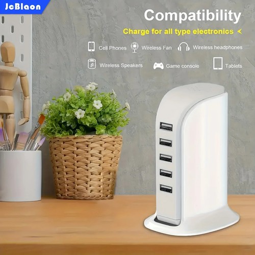 Multi Port USB Charger Charging Station Desktop Hub for iPhone Samsung Universal - Picture 3 of 7